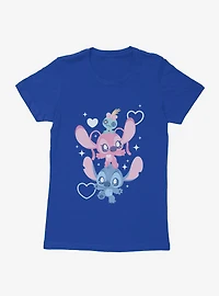 Disney Lilo & Stitch Cute Chibi Angel On Womens T-Shirt
