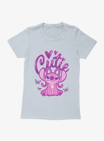 Disney Lilo & Stitch Cutie Spray Tag Angel Womens T-Shirt