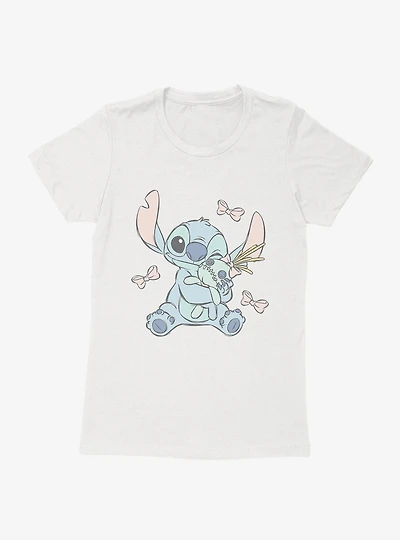 Disney Lilo & Stitch Bows And Hugs Dolly Womens T-Shirt