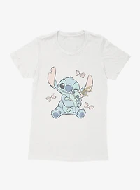Disney Lilo & Stitch Bows And Hugs Dolly Womens T-Shirt