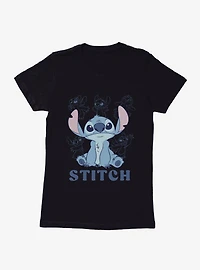 Disney Lilo & Stitch And Stencil Lines Womens T-Shirt