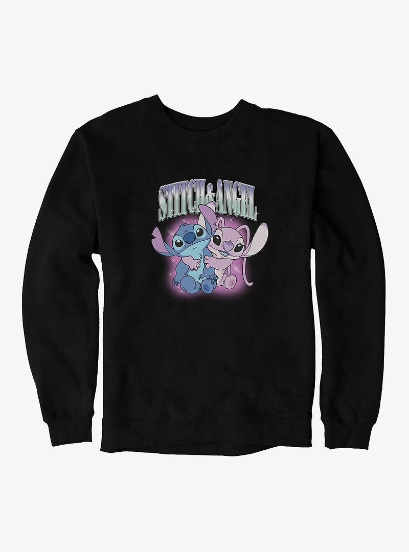 Disney Lilo & Stitch And Angel Glowing Friend Hug Sweatshirt