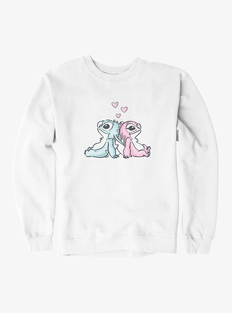 Disney Lilo & Stitch Thinking Of Love Angel Sweatshirt