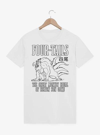 Naruto Shippuden Seiten Son Goku Four Tails T-Shirt