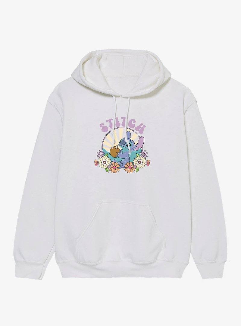Disney Lilo & Stitch Flowers And Psychedelic Sun Hoodie