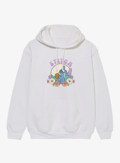 Disney Lilo & Stitch Flowers And Psychedelic Sun Hoodie