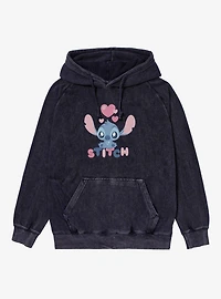 Disney Lilo & Stitch Hearts Chibi Mineral Wash Hoodie