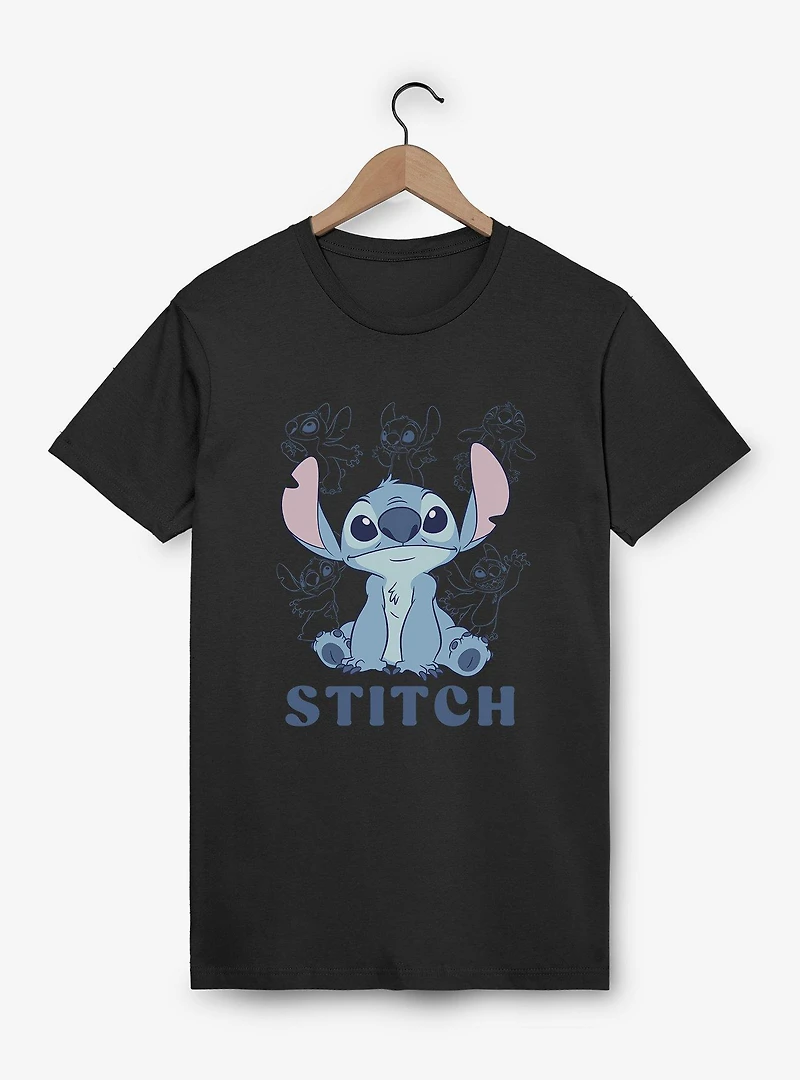 Disney Lilo & Stitch And Stencil Lines T-Shirt