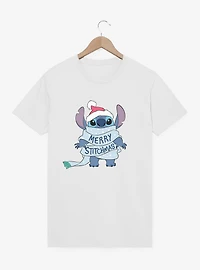 Disney Lilo & Stitch Merry Stitchmas Wrapped Up T-Shirt