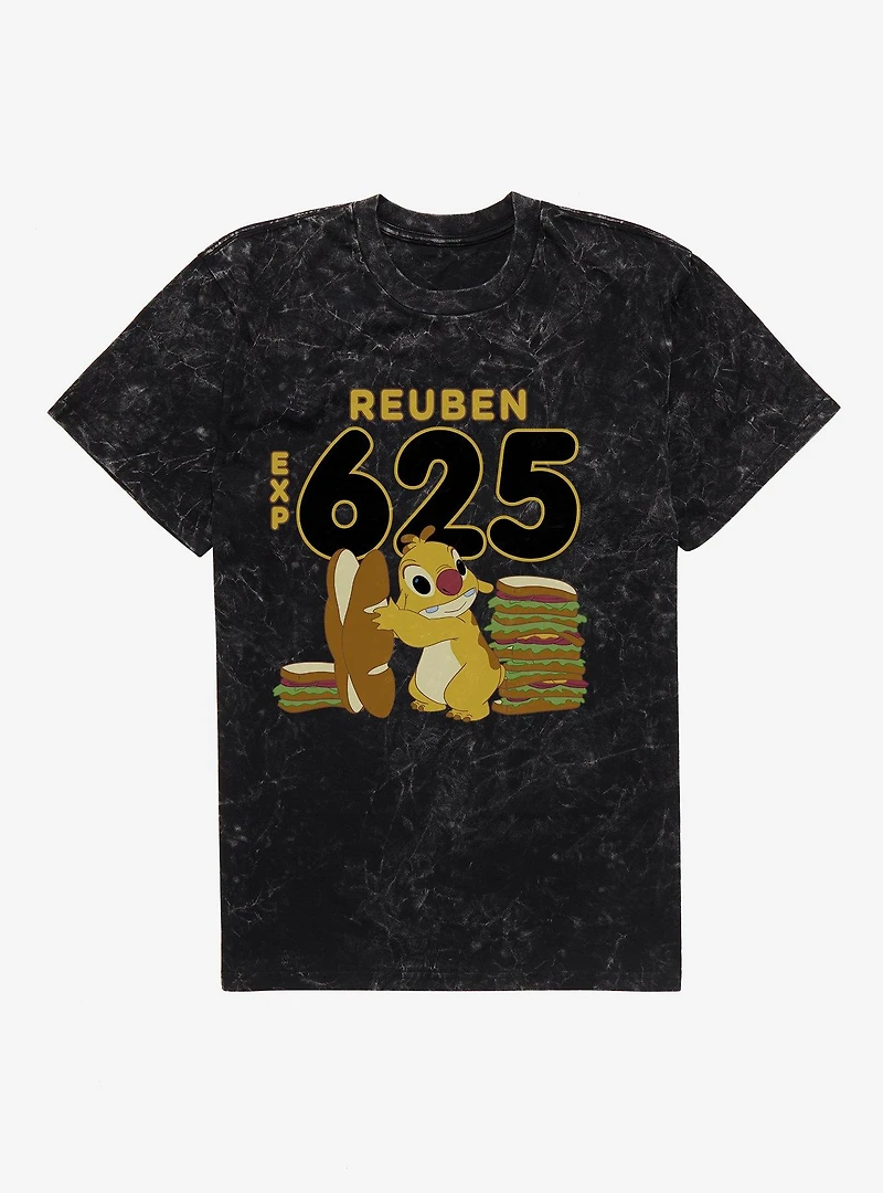 Disney Lilo & Stitch Reuben Experiment 625 Sandwiches Mineral Wash T-Shirt
