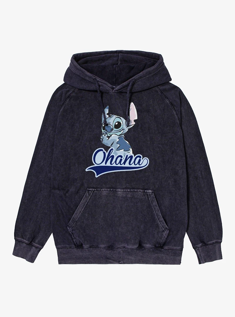 Disney Lilo & Stitch Ohana Look Back Vintage Mineral Washed Hoodie