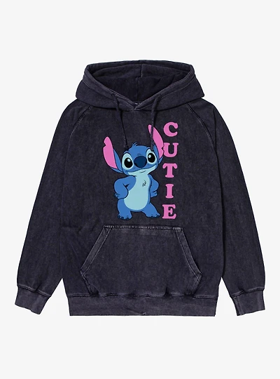 Disney Lilo & Stitch Cutie Happy Stance Vintage Mineral Washed Hoodie