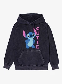 Disney Lilo & Stitch Cutie Happy Stance Vintage Mineral Washed Hoodie