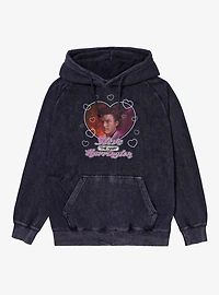 Stranger Things Steve The Hair Harrington Heart Throb Vintage Mineral Washed Hoodie