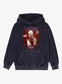 Stranger Things Vecna Upside Down Hand Up Card Vintage Mineral Washed Hoodie
