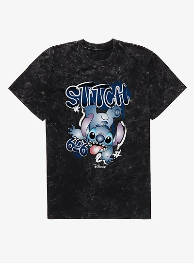 Disney Lilo & Stitch 626 Graffiti Handstand Mineral Wash T-Shirt