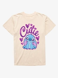 Disney Lilo & Stitch Cutie Heart Spray Paint Mineral Wash T-Shirt