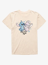 Disney Lilo & Stitch One Of A Kind Hand Hold Angel And Mineral Wash T-Shirt