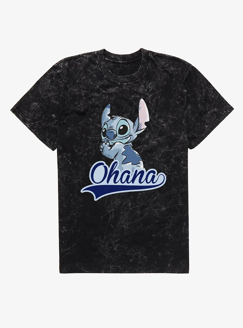 Disney Lilo & Stitch Ohana Look Back Mineral Wash T-Shirt