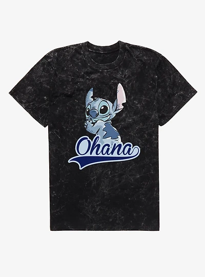 Disney Lilo & Stitch Ohana Look Back Mineral Wash T-Shirt