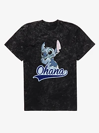 Disney Lilo & Stitch Ohana Look Back Mineral Wash T-Shirt