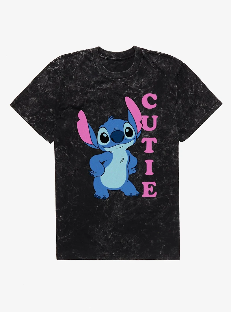 Disney Lilo & Stitch Cutie Happy Stance Mineral Wash T-Shirt