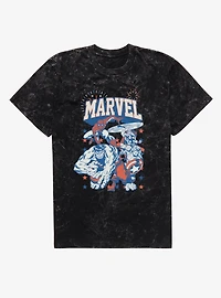 Marvel Comics Retro Star Spangled Heroes Mineral Wash T-Shirt