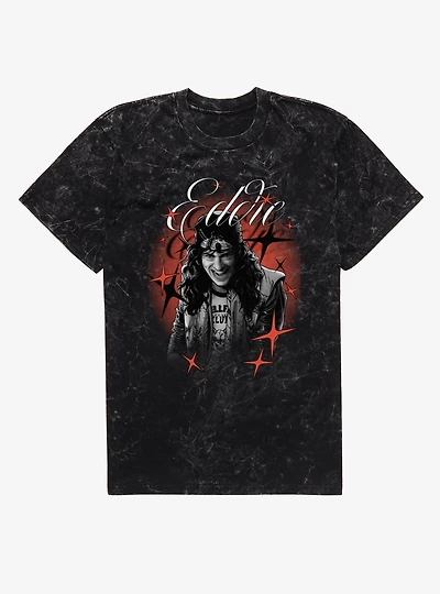 Stranger Things Eddie Stars Deawn Portrait Mineral Wash T-Shirt