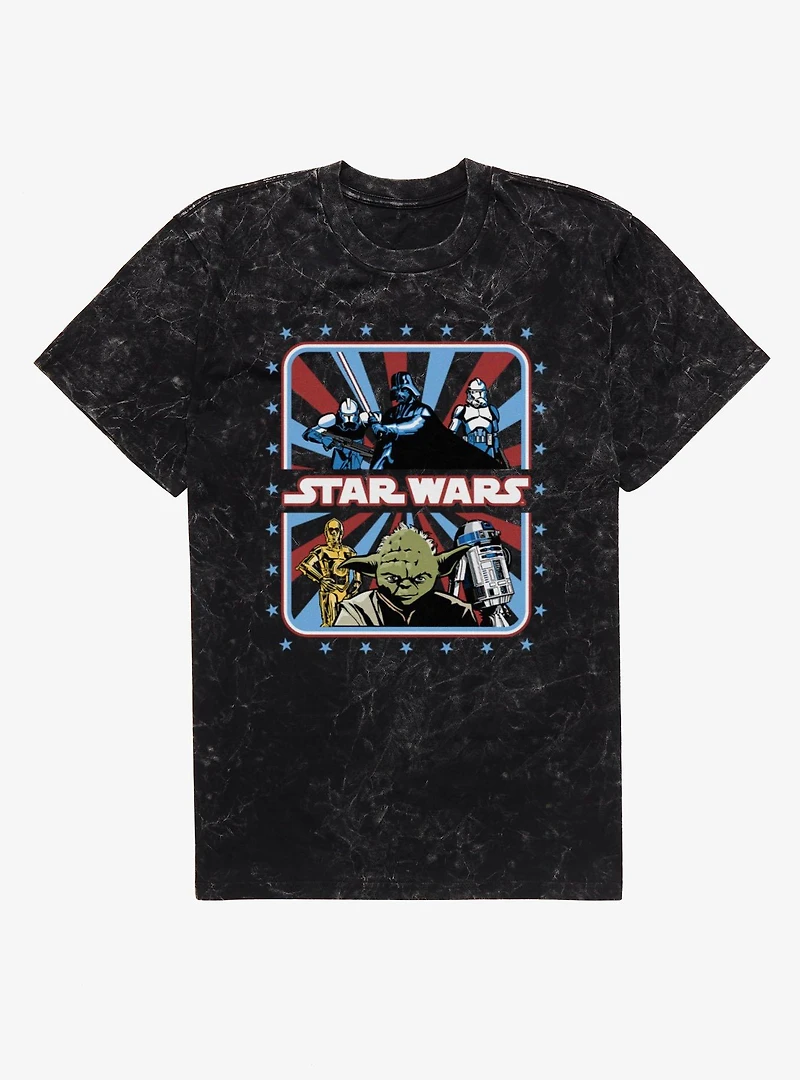 Star Wars Stars All Around & Stripes Mineral Wash T-Shirt