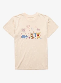 Disney Winnie The Pooh Fireworks 4th Of July Parade Mineral Wash T-Shirt