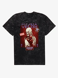 Stranger Things Vecna Upside Down Hand Up Card Mineral Wash T-Shirt