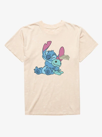 Disney Lilo & Stitch Hug Scrump Doll Mineral Wash T-Shirt