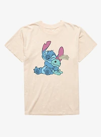 Disney Lilo & Stitch Hug Scrump Doll Mineral Wash T-Shirt