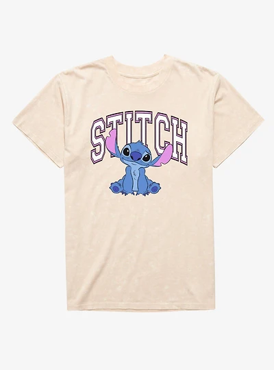 Disney Lilo & Stitch Collegiate Letters Mineral Wash T-Shirt