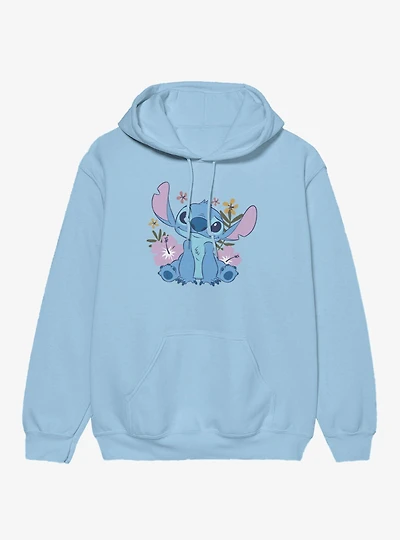 Disney Lilo & Stitch Quirky Smile Flowers Hoodie
