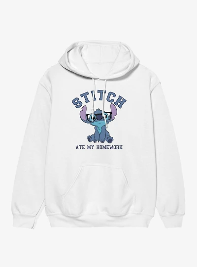 Disney Lilo & Stitch Ate My Homework Wearing Glasses Hoodie
