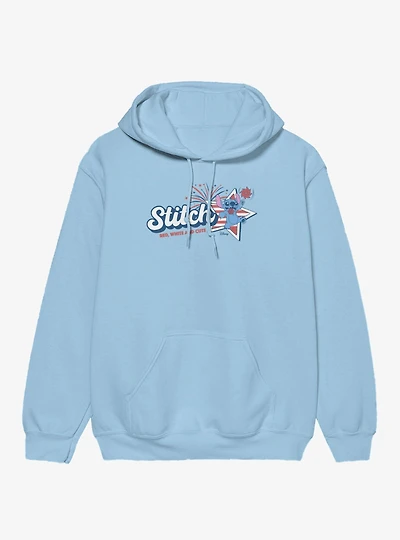Disney Lilo & Stitch Red White Cute 4th Of July Hoodie