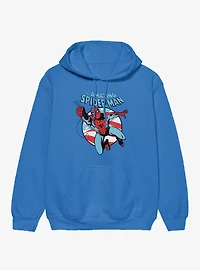 Marvel The Amazing Spider-Man Retro Swinging Flag Circle Hoodie