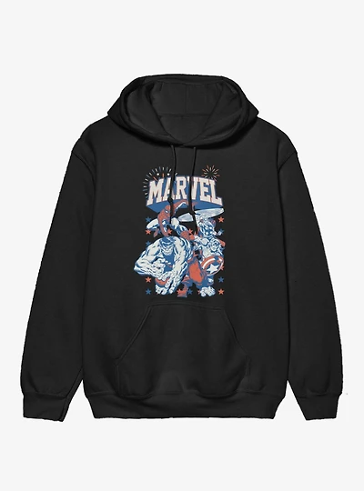 Marvel Comics Retro Star Spangled Heroes Hoodie