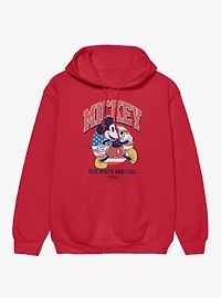 Disney Mickey Mouse Red White And Cool 4th Of July Hoodie