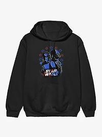 Star Wars Vader And Trooper Red Blue Graffiti Drip Hoodie