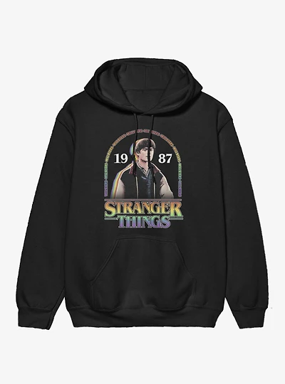 Stranger Things Will Byers 1987 Rainbow Arch Hoodie