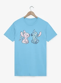 Disney Lilo & Stitch Angel And Cute Love T-Shirt