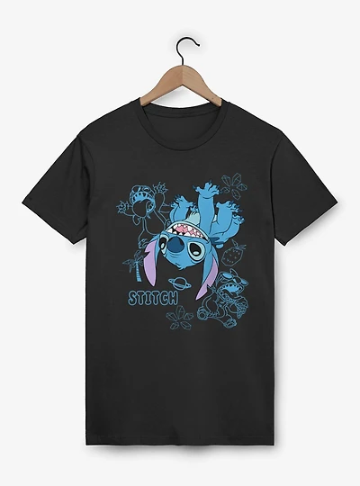 Disney Lilo & Stitch Upsidedown And Outlined Fun T-Shirt