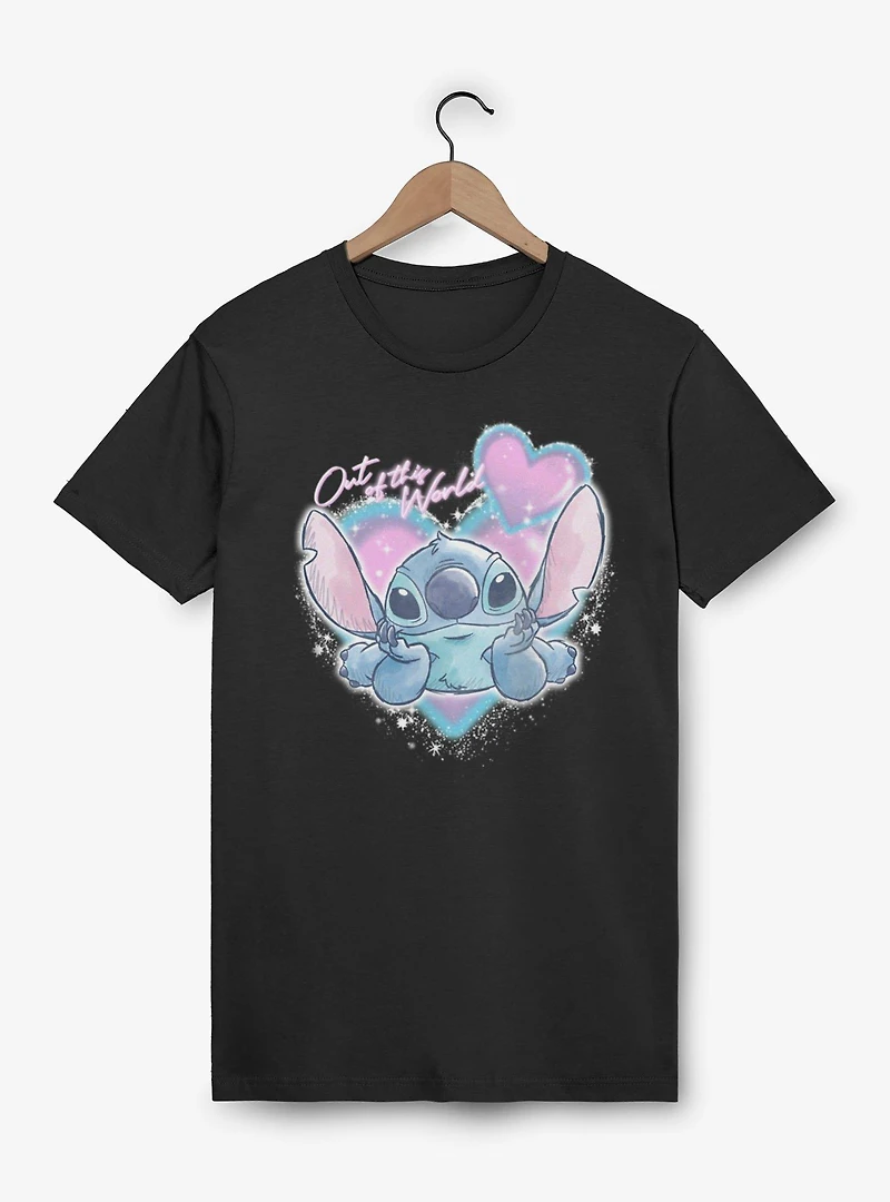 Disney Lilo & Stitch Out Of This World Spray Paint Heart T-Shirt