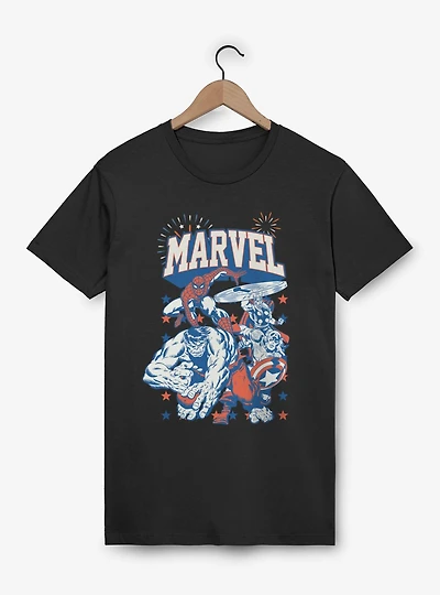 Marvel Comics Retro Star Spangled Heroes T-Shirt