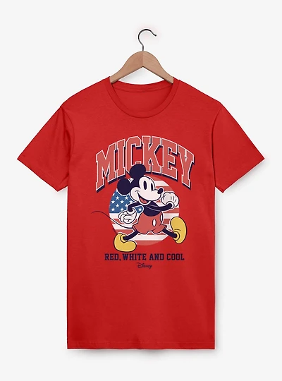 Disney Mickey Mouse Red White And Cool 4th Of July T-Shirt