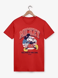 Disney Mickey Mouse Red White And Cool 4th Of July T-Shirt