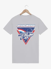 Star Wars Millennium Falcon Vintage Red White And Triangle T-Shirt