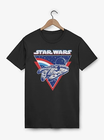 Star Wars Millennium Falcon Vintage Red White And Triangle T-Shirt